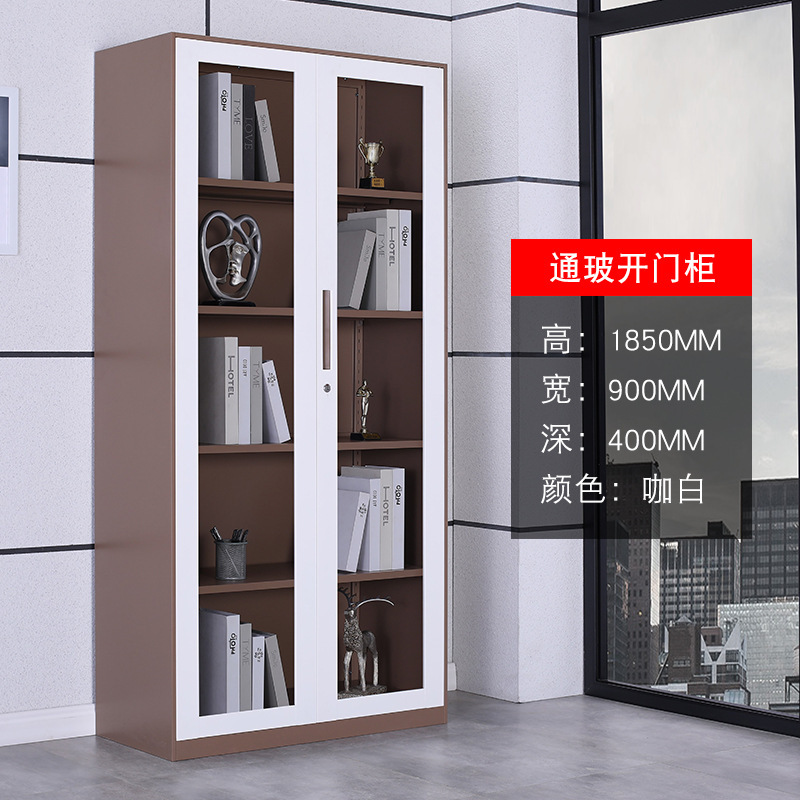 咖白通玻开门柜