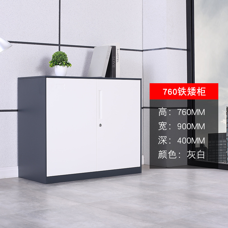 760灰白开门柜
