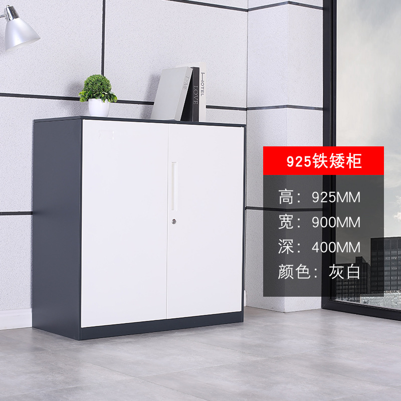 925灰白开门柜